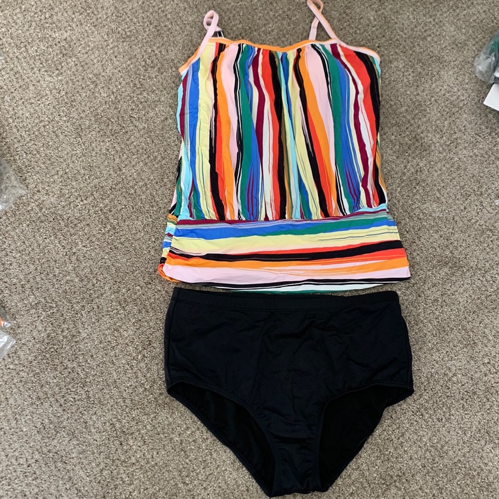 Two piece bathing suits from Swimsuit For All in size 16